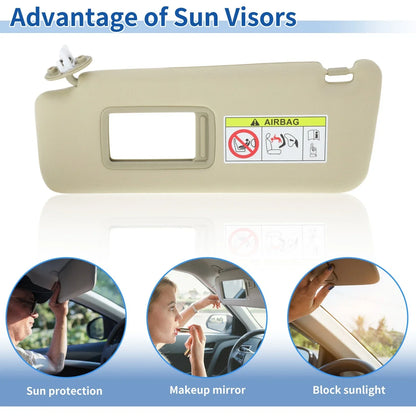 Left Side Sun Visor for Lexus GX460 2010-2023 Beige Replacement Visor