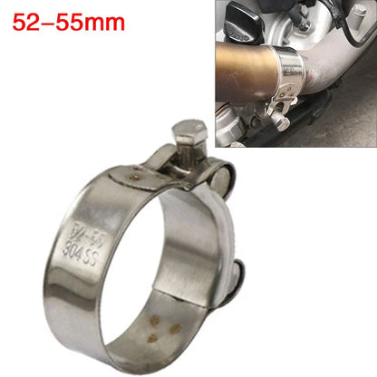 52mm-55mm Exhaust Pipe Clamp Stainless Steel for Motorcycle