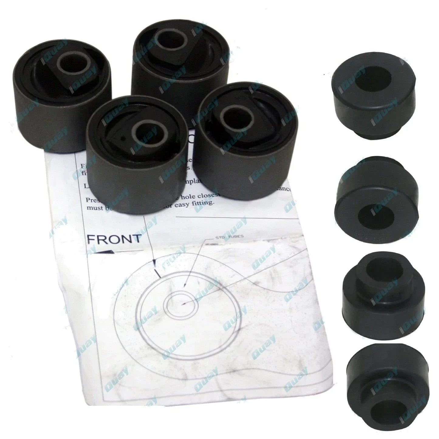 RUBBER Front Radius Arm Castor Correction Bush Kit for Patrol GQ Y60 GU GR Y61