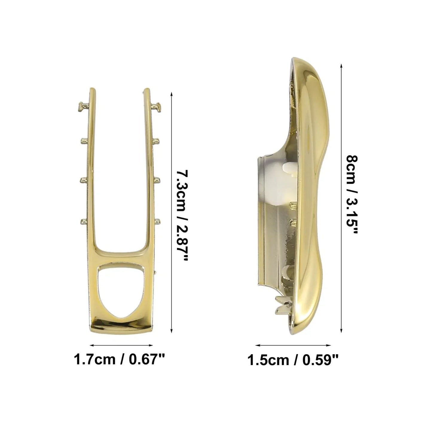 Gold Tone Key Cover Fob Shell for Porsche Panamera Cayenne (2010-2023)