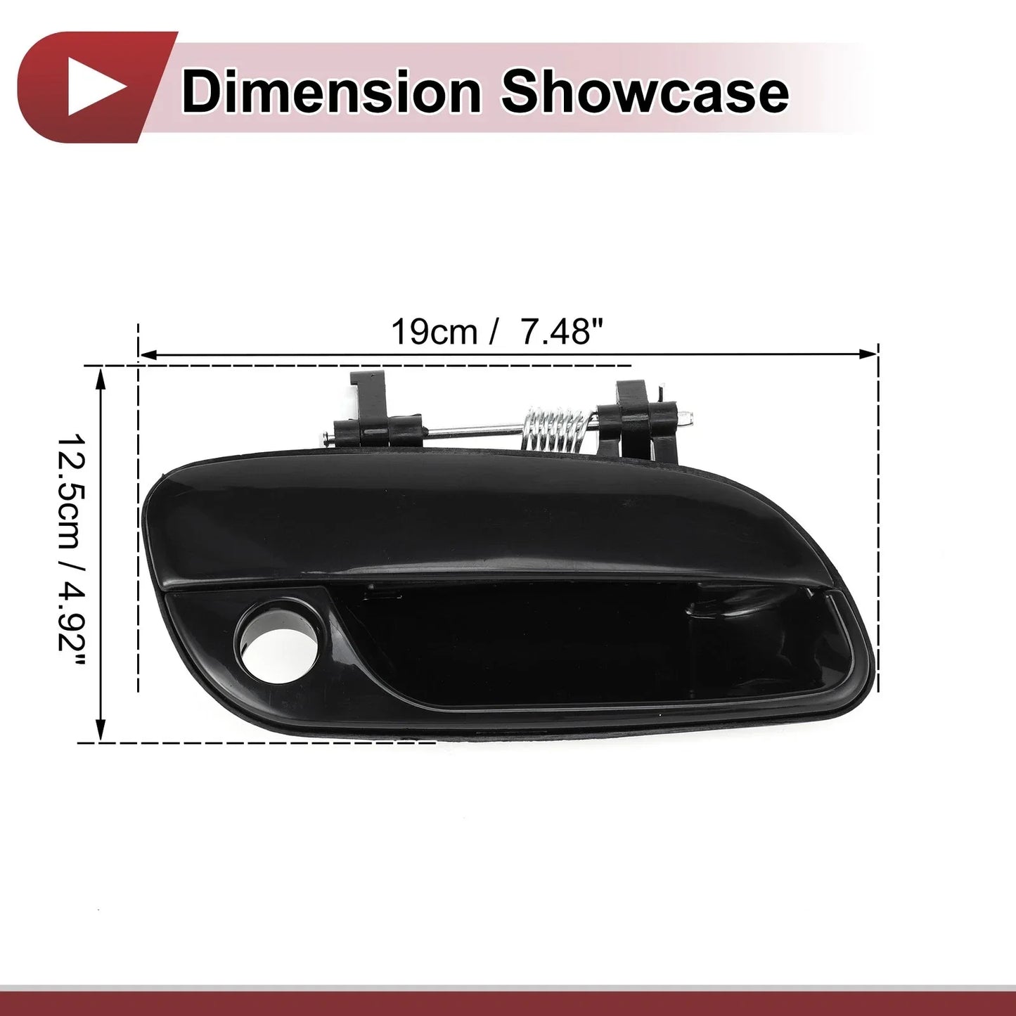Exterior Door Handle for Hyundai Elantra Front Right Black (2011-2016)