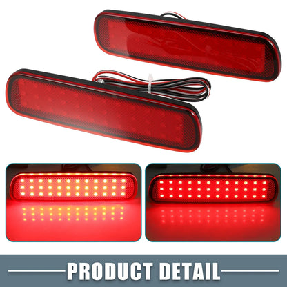 2 x Rear Bumper Reflector LED Brake Tail Lights for Lexus LX470 (1998-2007)