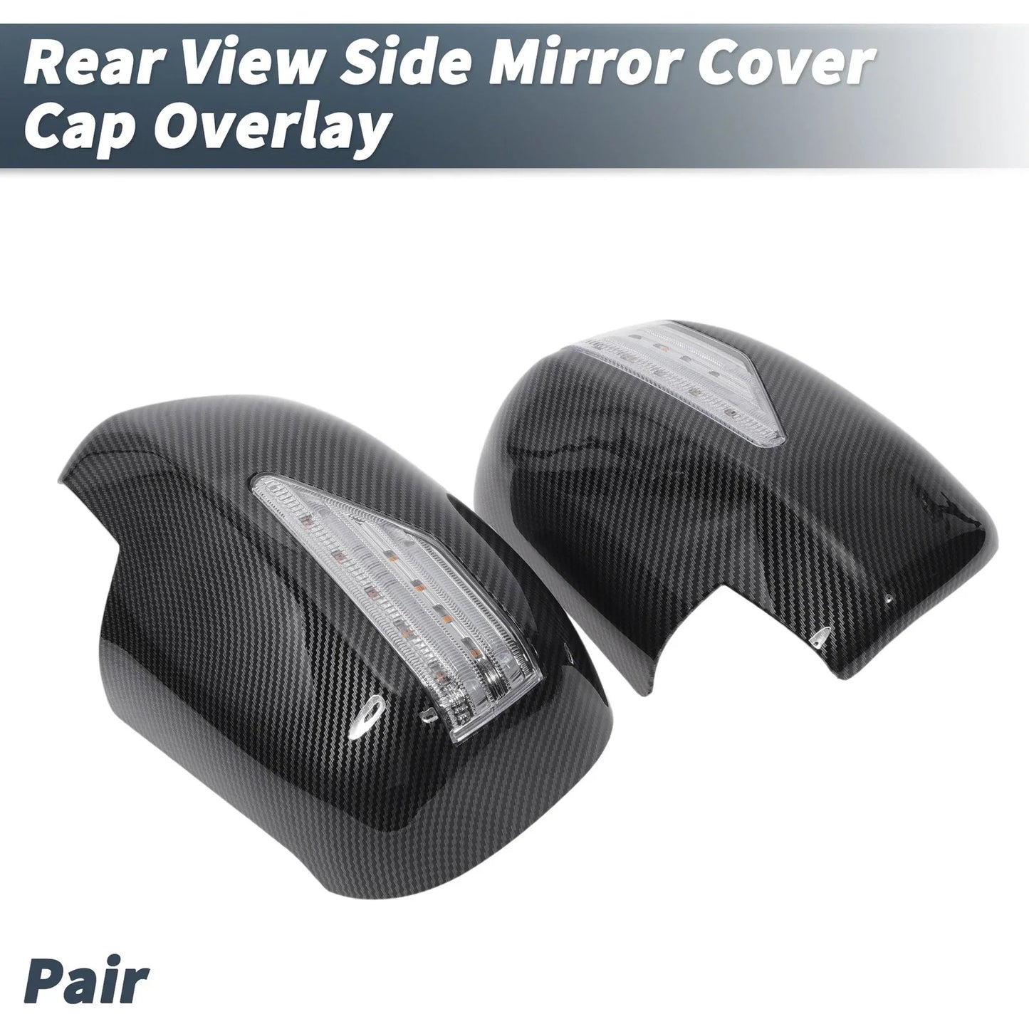 Rearview Mirror Cover Overlay Black Carbon Fiber for Lexus RX330 RX300 (2003)