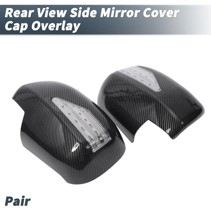 Rearview Mirror Cover Overlay Black Carbon Fiber for Lexus RX330 RX300 (2003)