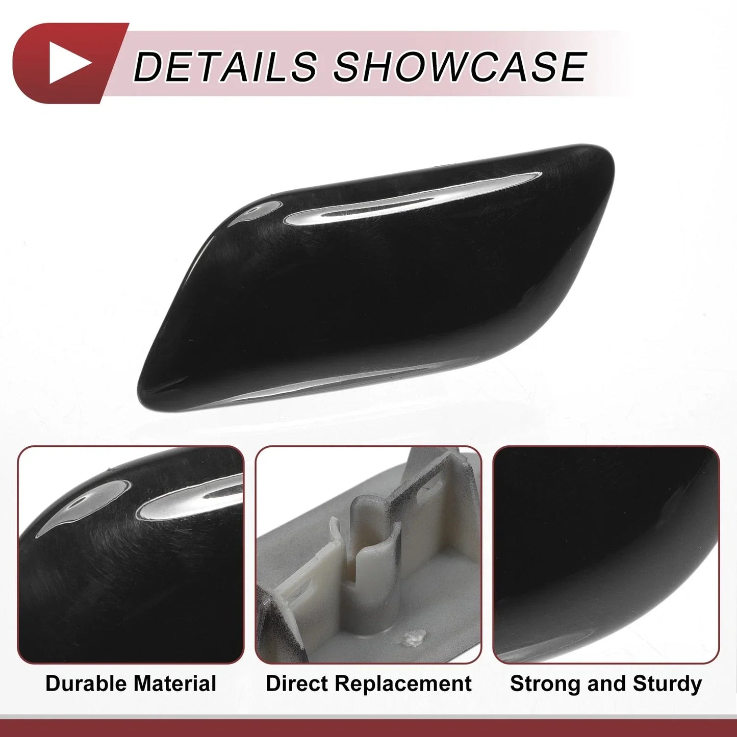 Front Left Washer Nozzle Cover for Lexus LX570 (2008-2011) - Black 1 x Cap