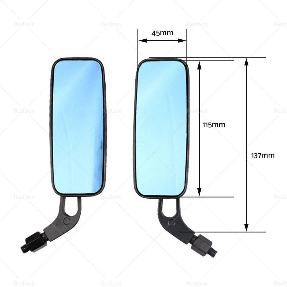 8/10mm Motorcycle Mirrors for Chopper Cruiser Bobber Racer Cafe Scooter
