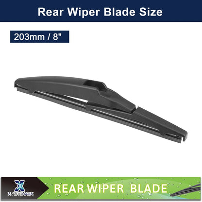 2 x Rear Windshield Wiper Blades for Lexus CT200h (2011-2017)