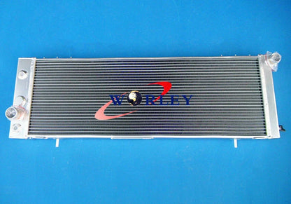 Aluminum Radiator + 3 x Fans for Jeep J-Series Cherokee Comanche Wagoneer (84-91)