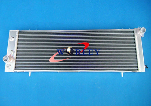 Aluminum Radiator + 3 x Fans for Jeep J-Series Cherokee Comanche Wagoneer (84-91)