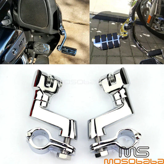 1 x Aluminum Engine Guard Foot Peg Clamps for Harley Cafe Racer