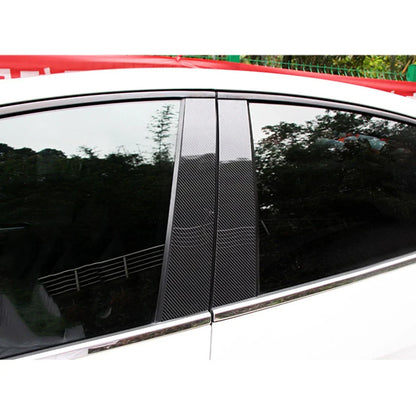 Carbon Fiber ABS Door Window B Pillar Post Covers for Honda Civic (2006-2011)