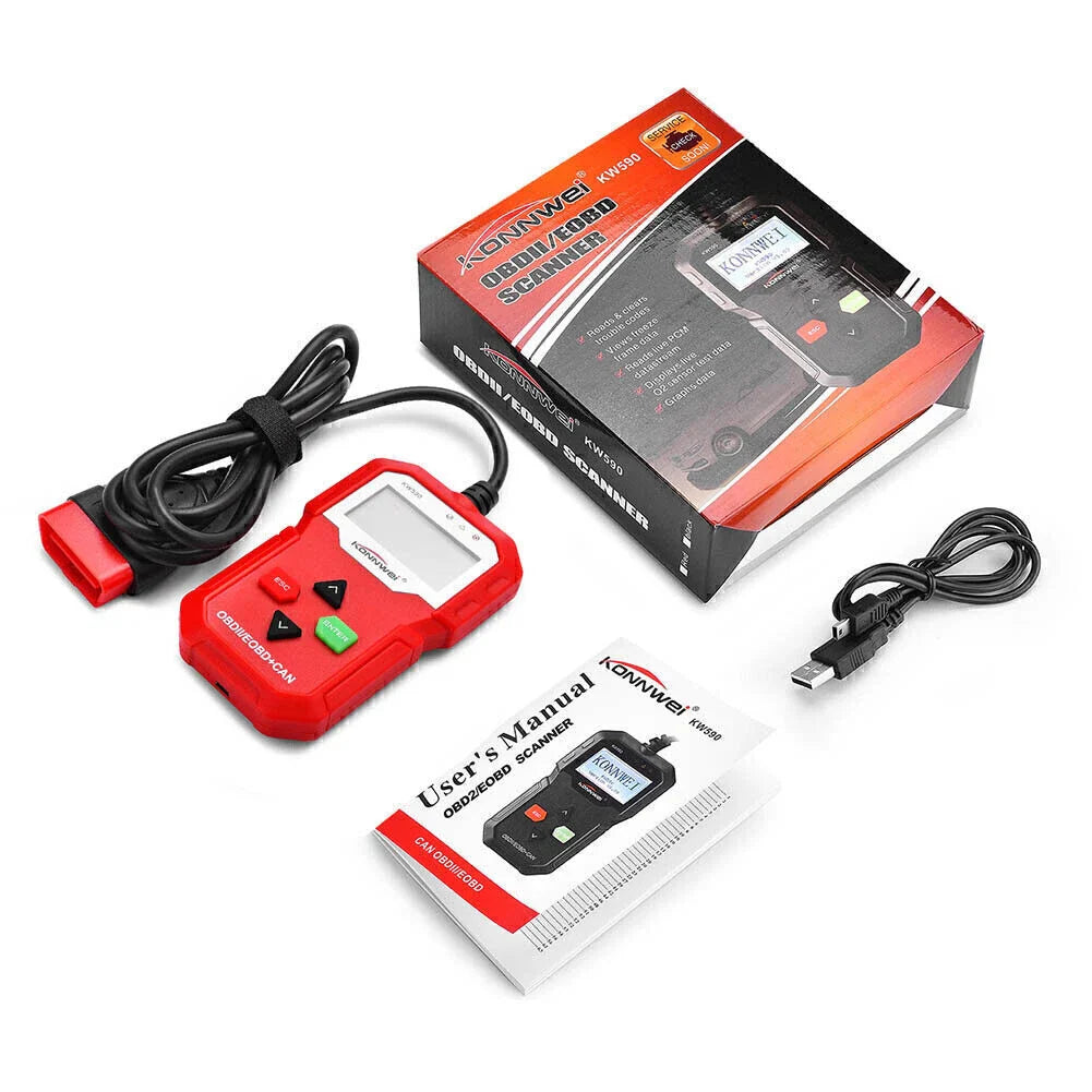OBD2 Auto Diagnostic Scanner Engine Fault Code Reader Universal Red