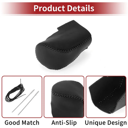 Gear Shift Knob Cover for Honda HR-V 2023-2024 Black Faux Leather