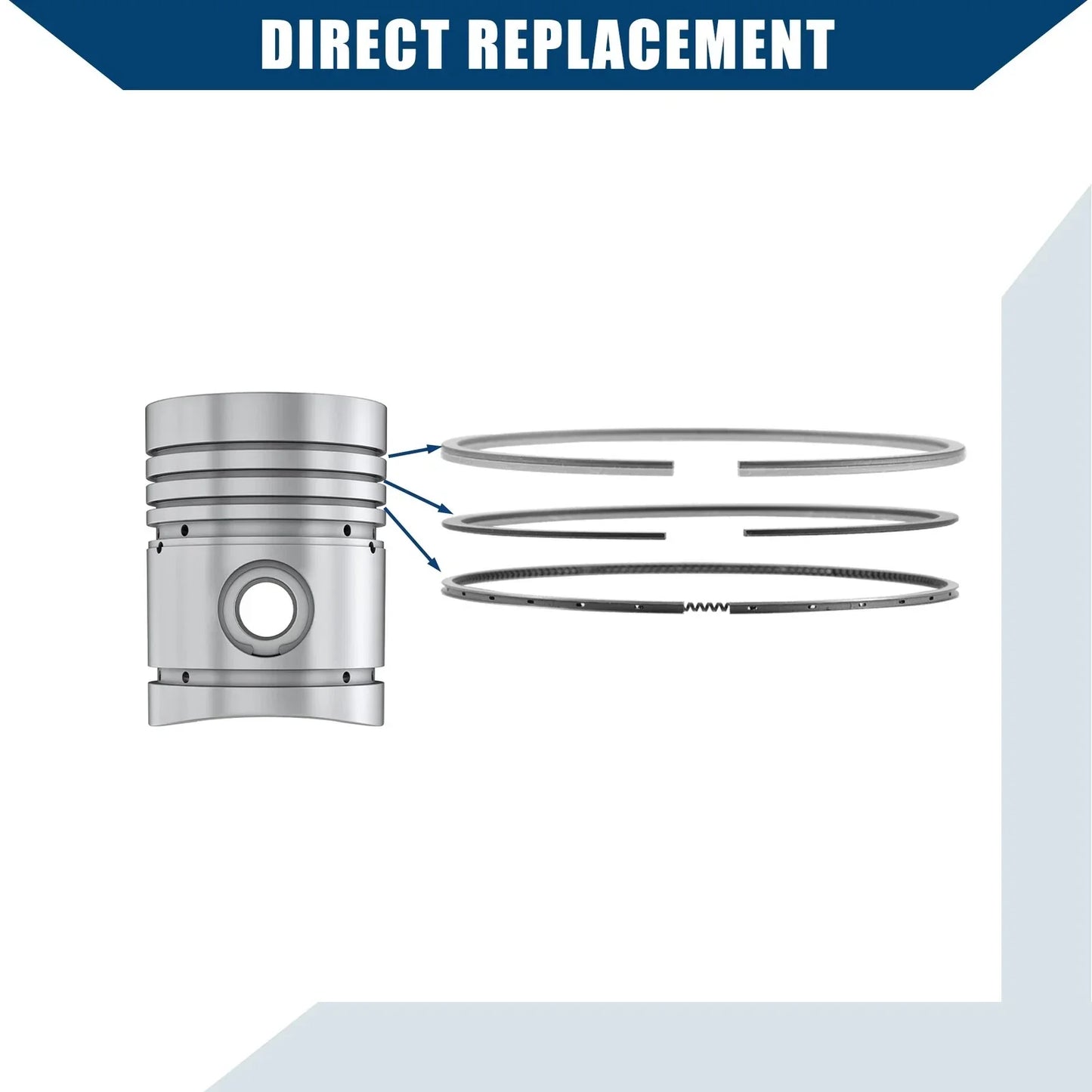 Piston Ring Set for Hyundai Tucson 2.4L L4 (2014-2015) Durable