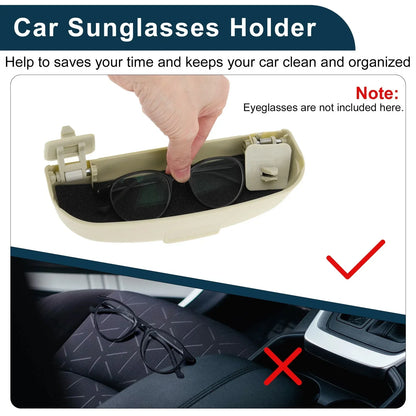 Sunglasses Case for Mercedes-Benz GLA Eyeglasses Holder Storage Box Beige