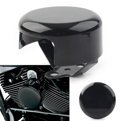 Black Smooth Horn Cover for Harley Softail FLHX FLT FLHT Dyna Bad Boy