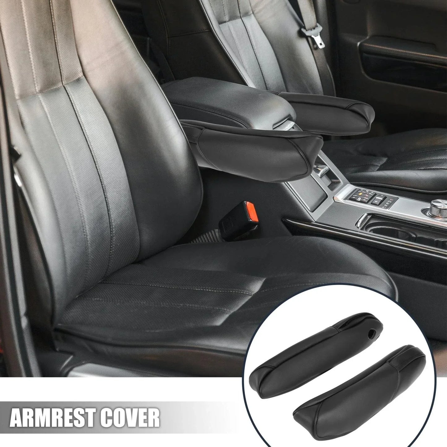 Front Seat Armrest Covers for Honda CR-V (2010-2011) - 1 Pair Black