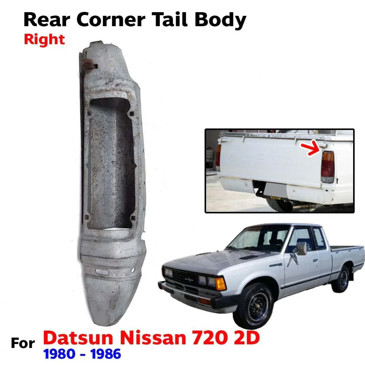 Rear Corner Tail Body Cover Fits Datsun Nissan 720 2D Pickup Truck 1980-86 Right