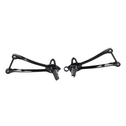 Black Rear Passenger Footpegs Bracket for Kawasaki Ninja ZX6R ZX10R (09-24)