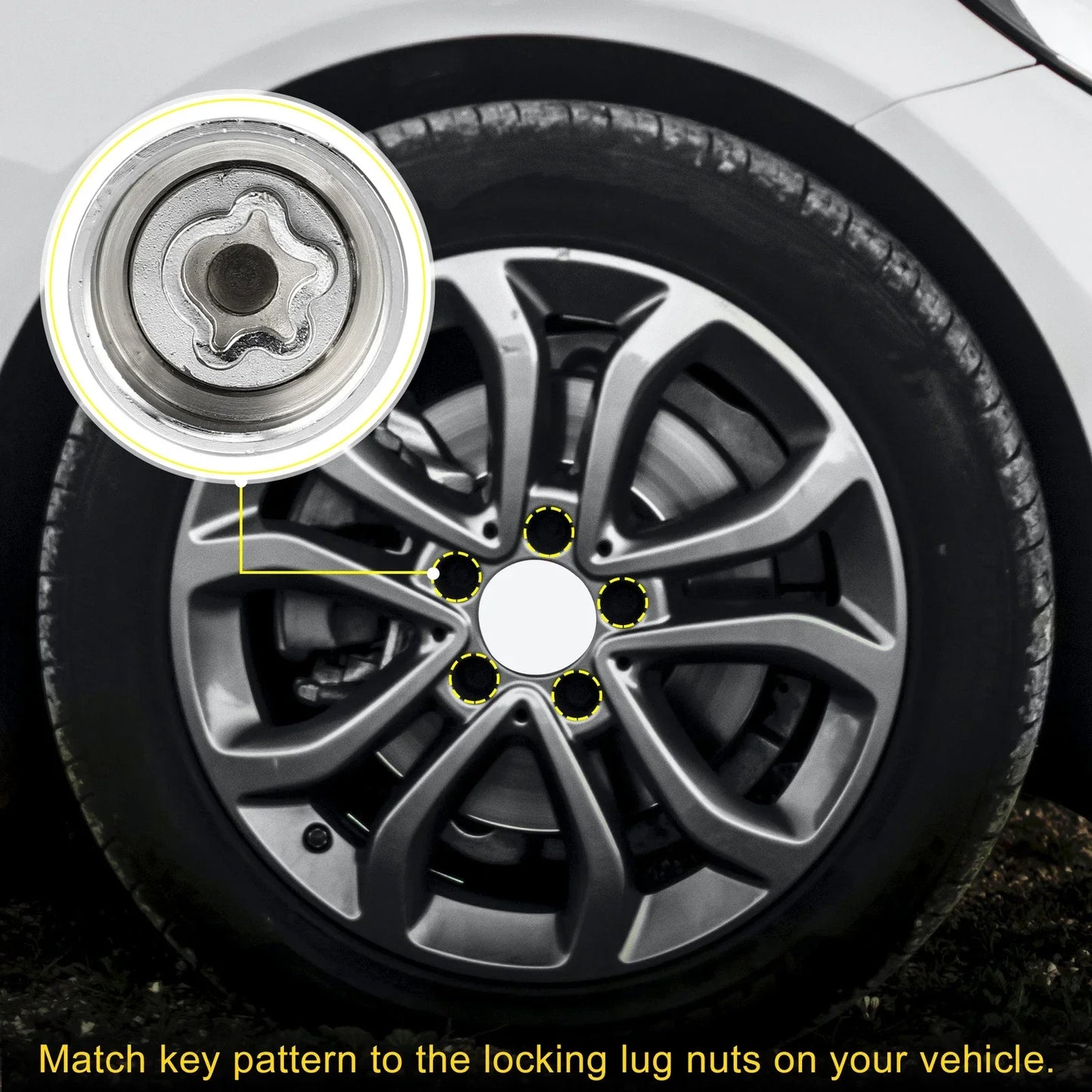 317 Wheel Lock Lug Nut Set with Protector Socket for Mercedes Benz