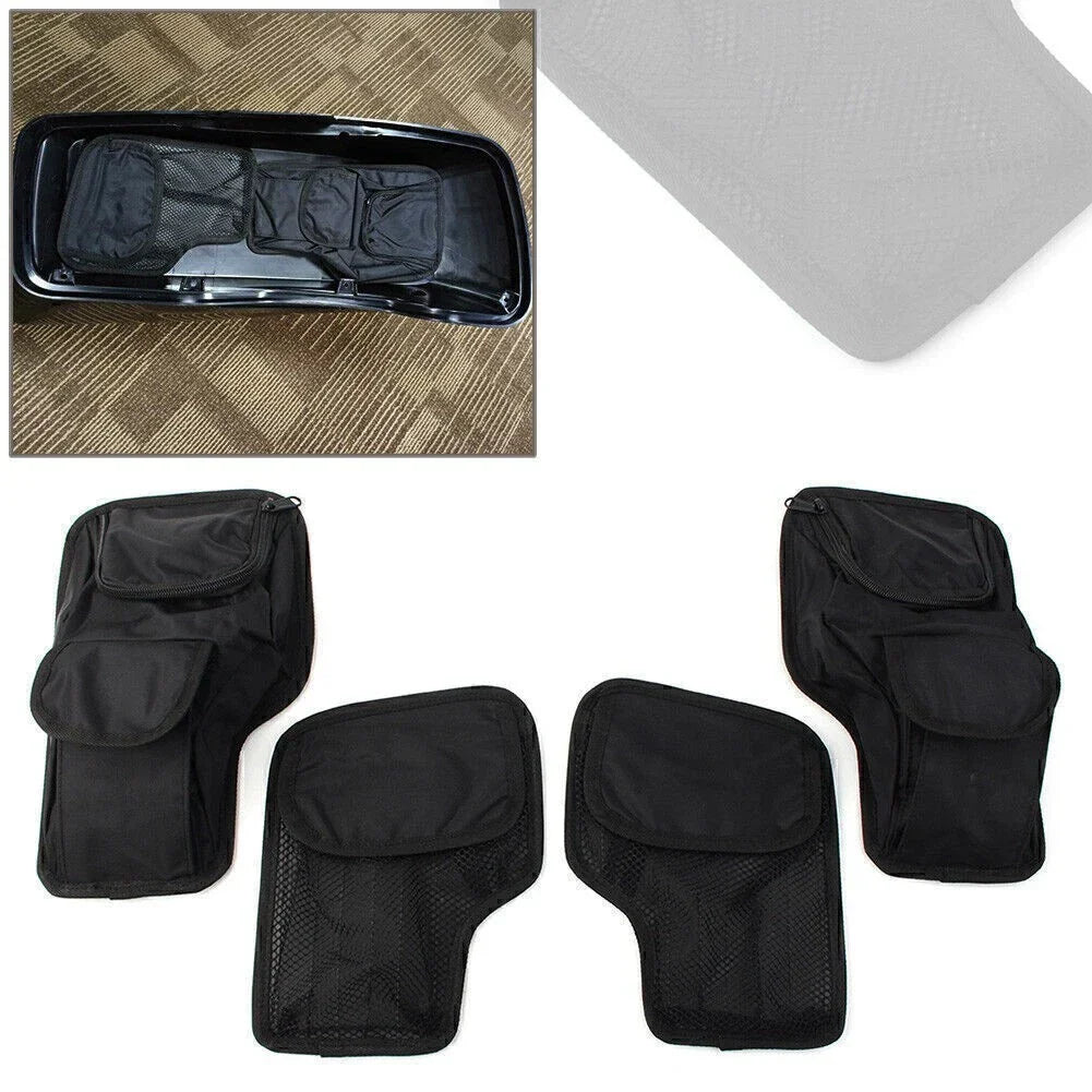 Black Hard Saddle Bags Trunk Organizer for Harley Electra Glide (1996-2023)