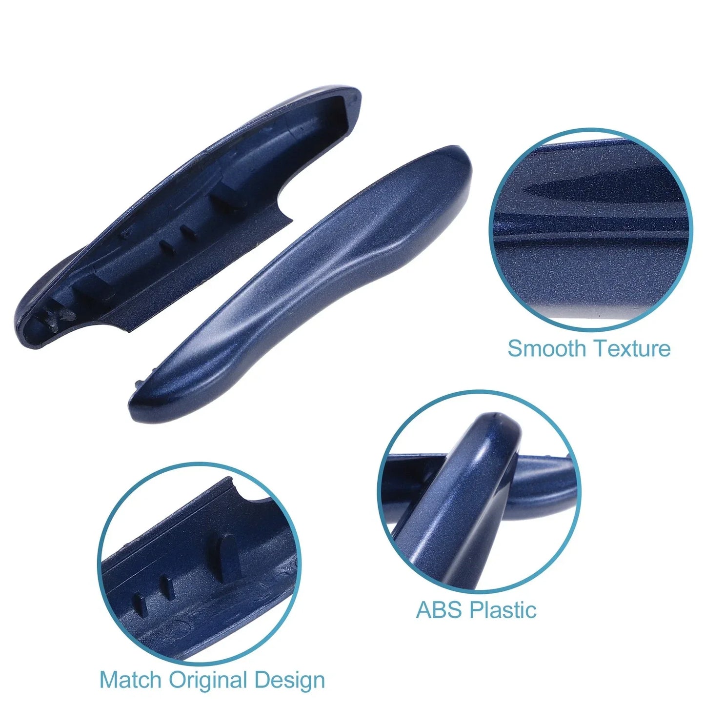Car Remote Key Side Cover Case Set for Porsche Taycan 911 (2020-2021) Blue