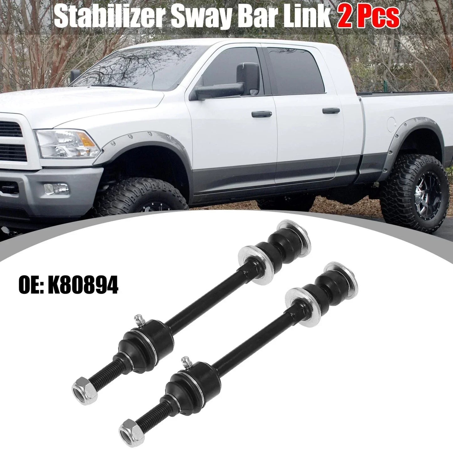2 x Front Suspension Sway Bar End Links for Dodge Ram 1500 (2006-2010)