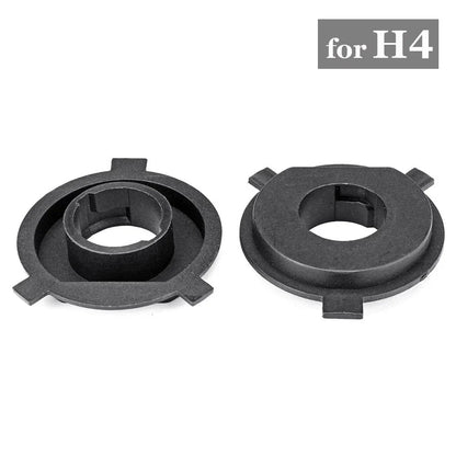 2 x Black Headlight Bulb Base Adapter Socket Retainer for LED H4