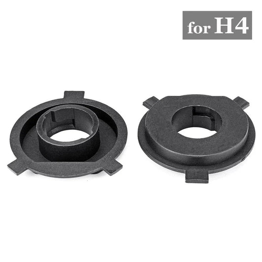 2 x Black Headlight Bulb Base Adapter Socket Retainer for LED H4