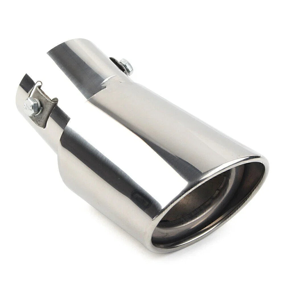 Stainless Steel Exhaust Pipe Tail Muffler Tip for Car Accessories (Curved)