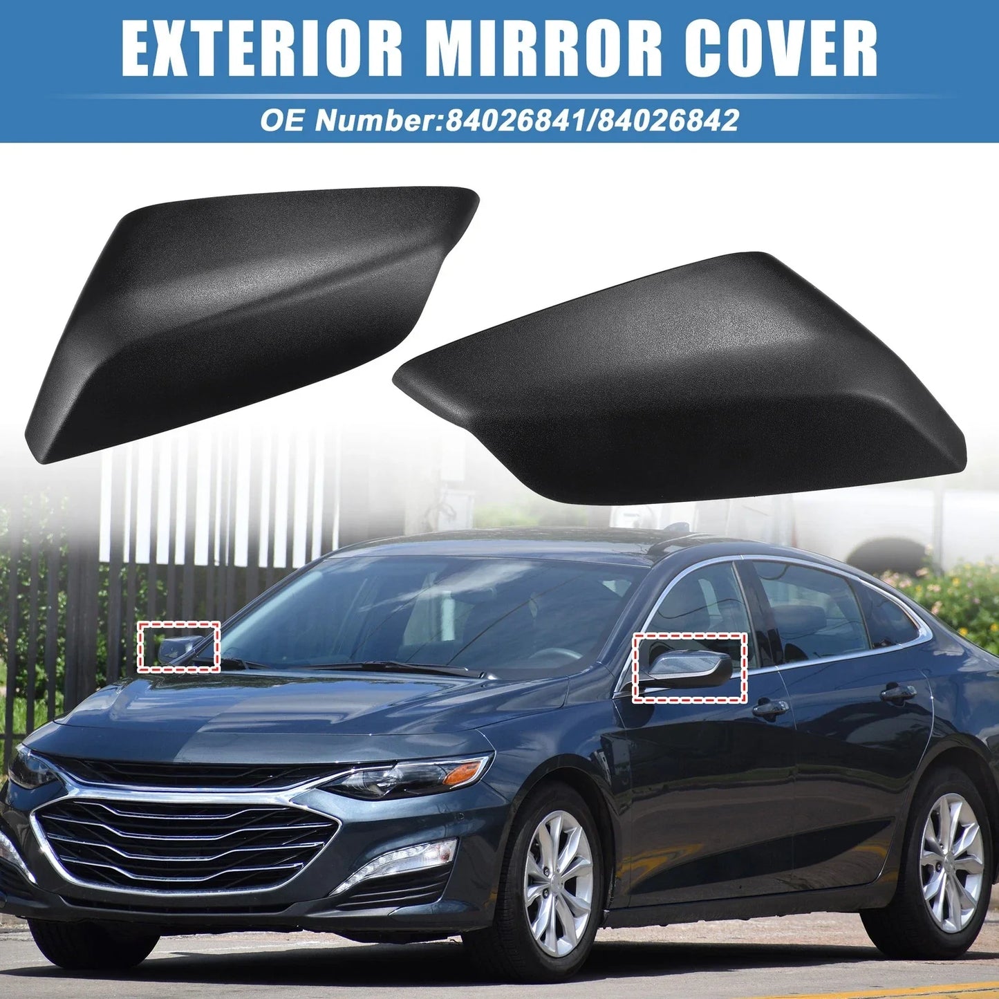 Car Rear Mirror Covers for Chevrolet Malibu (2016-2021) - 1 Pair