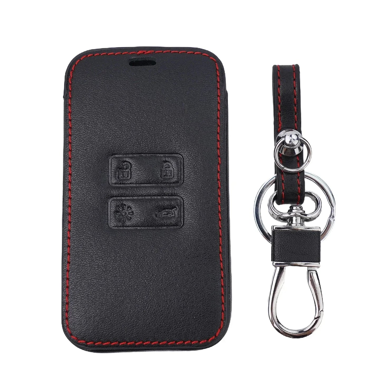 Leather Car Remote Key Cover Fob Case Holder for Koleos Kadjar Captur