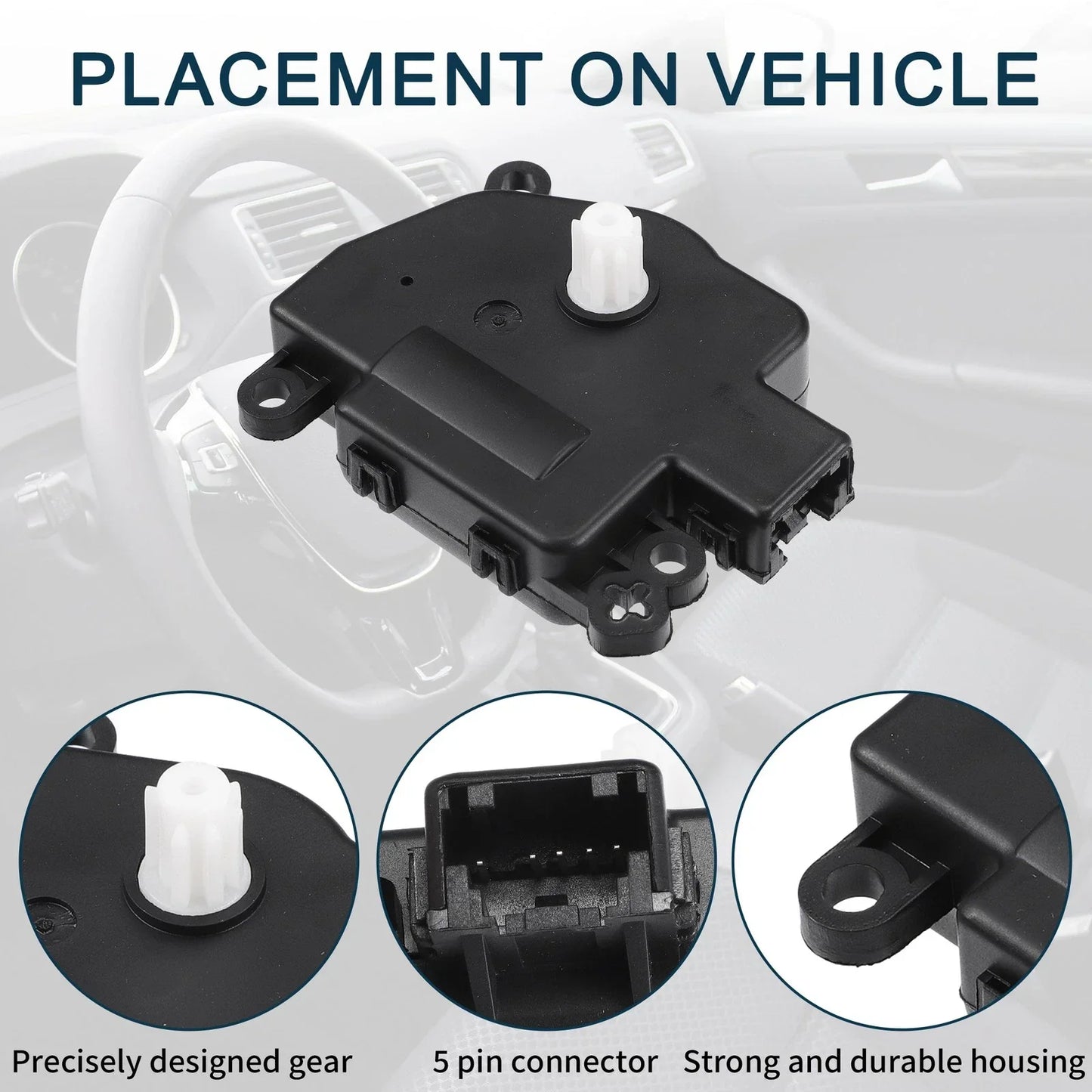 2 x No.68232703AA HVAC Heater Blend Door Actuator for Dodge Durango (2014-2021)