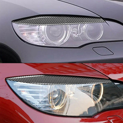 Carbon Fiber Headlight Eyebrow Covers for BMW X6 E71 (2008-2014)