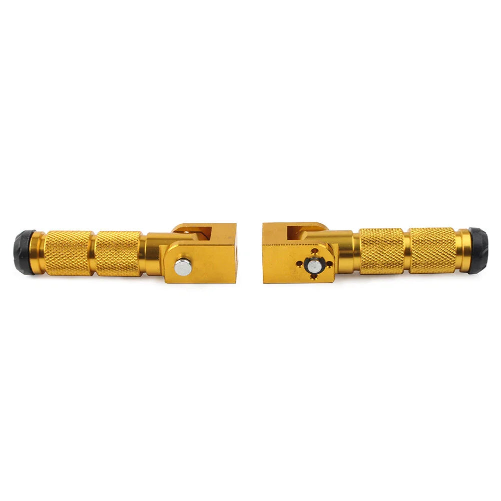 8mm Gold Universal Folding Footpegs for Motorcycle Bicycle