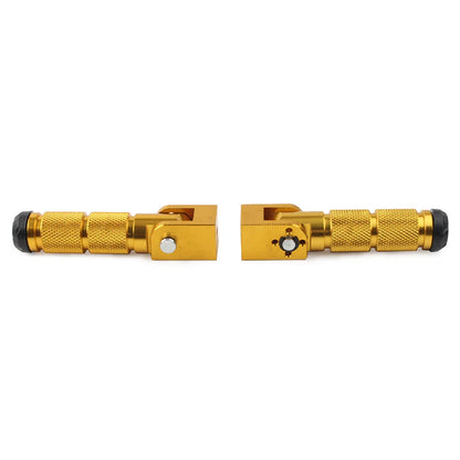 8mm Gold Universal Folding Footpegs for Motorcycle Bicycle