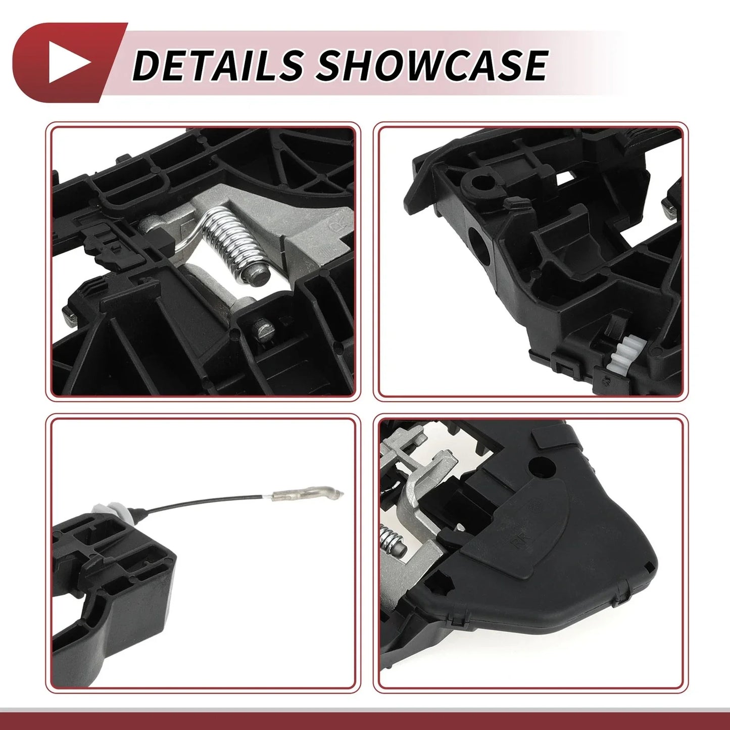 Rear Right Door Handle Carrier for Mercedes-Benz W251 (2006-2013) Black 1 x