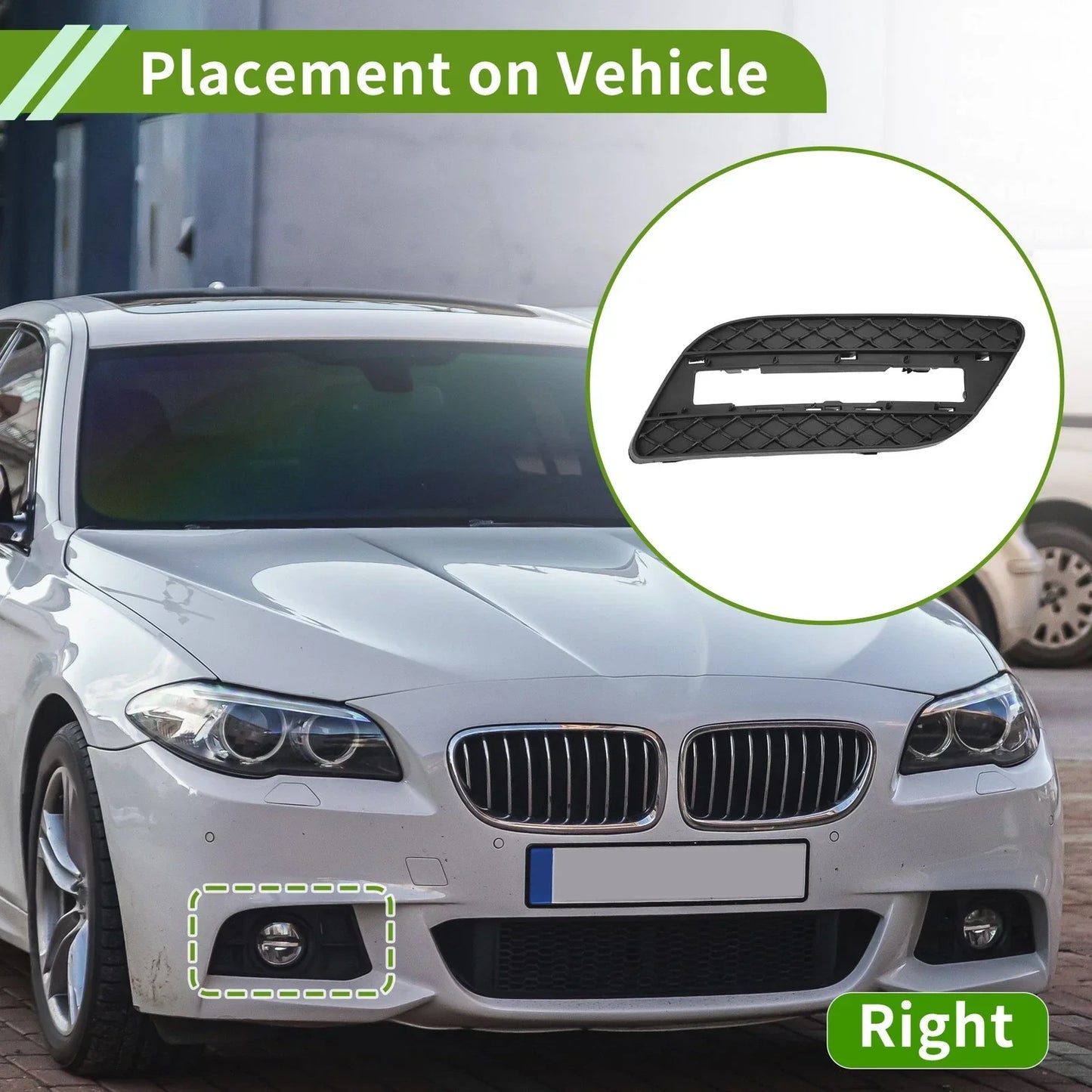 Front Right Fog Light Grill for Mercedes Benz ML550 (2012-2015)