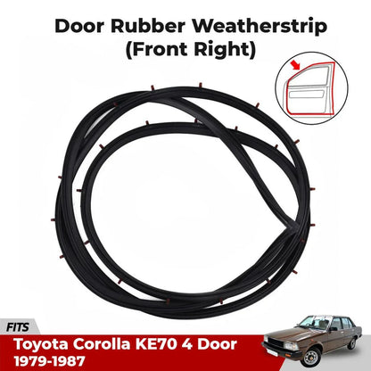 Door Seal Weatherstrip Belt Front RH Fits Toyota Corolla KE70 4D SED 1979-87 D09