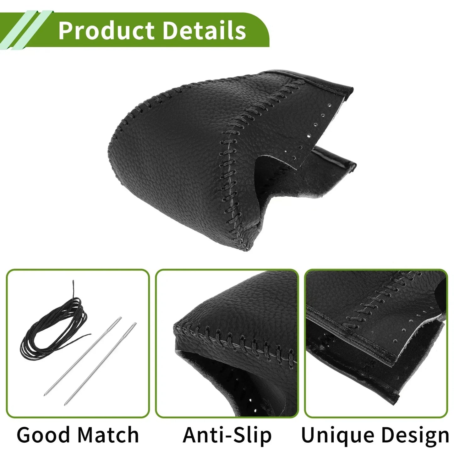 Gear Shift Knob Cover for Lexus ES300h 2018-2023 - Pebbled Black Faux Leather