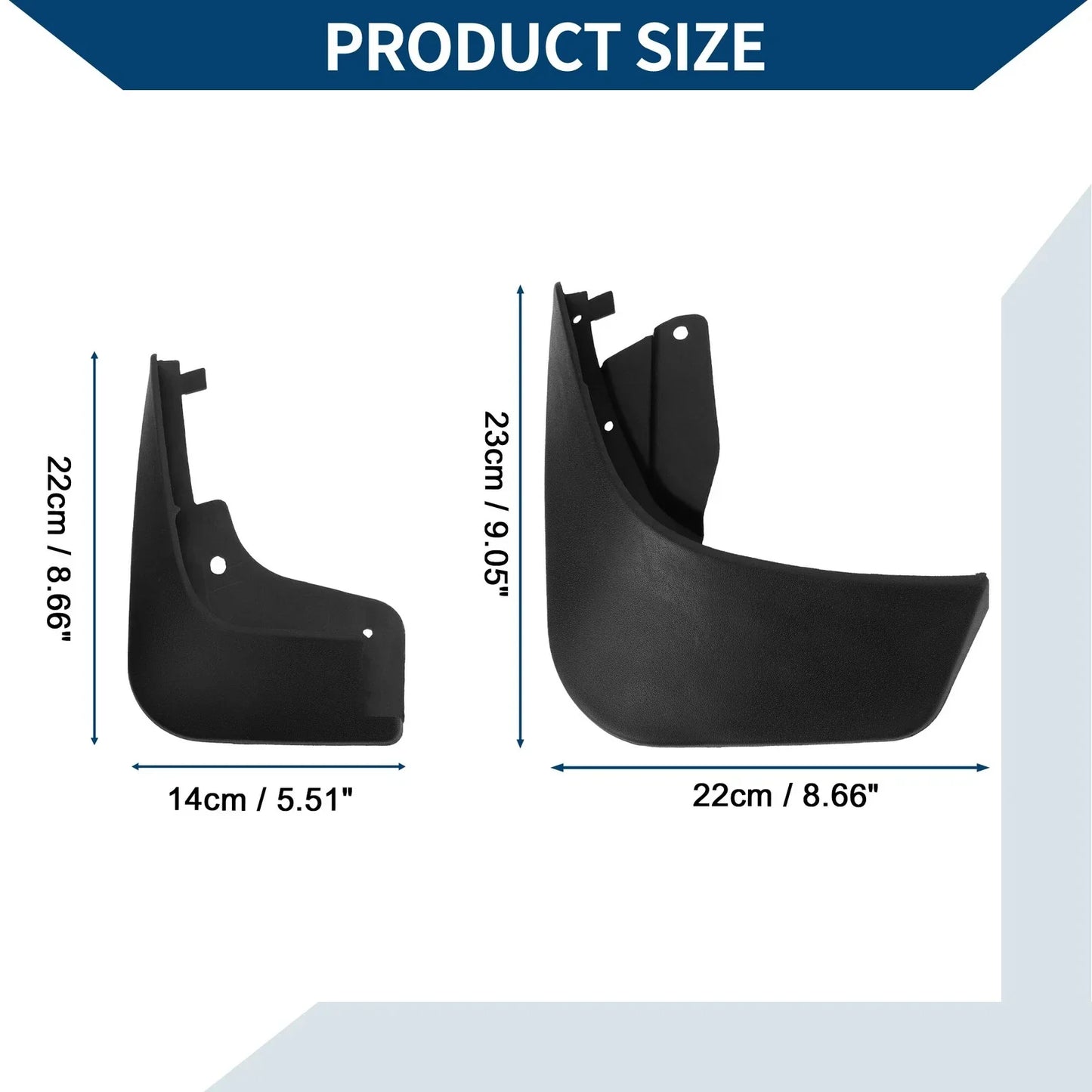 Mud Flaps Splash Guards Set for Mercedes-Benz Smart 4 Door (2016-2021)