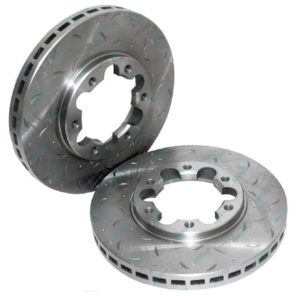 Front Drilled + Slotted Disc Rotor + Bosch Brake Pads for Patrol GU Y61 1997~16