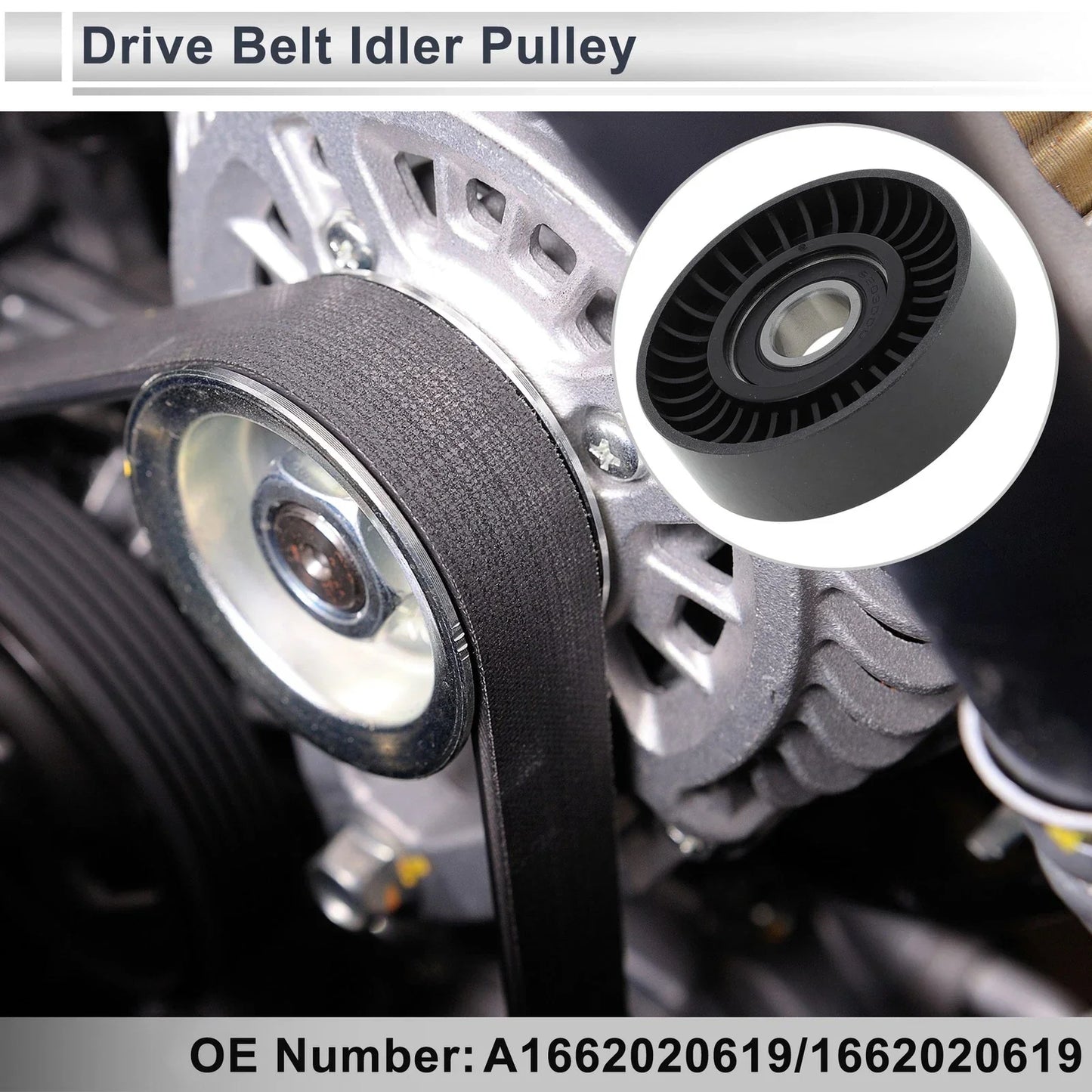 Drive Belt Idler Pulley for Mercedes-Benz A-Class (1997-2014) Black