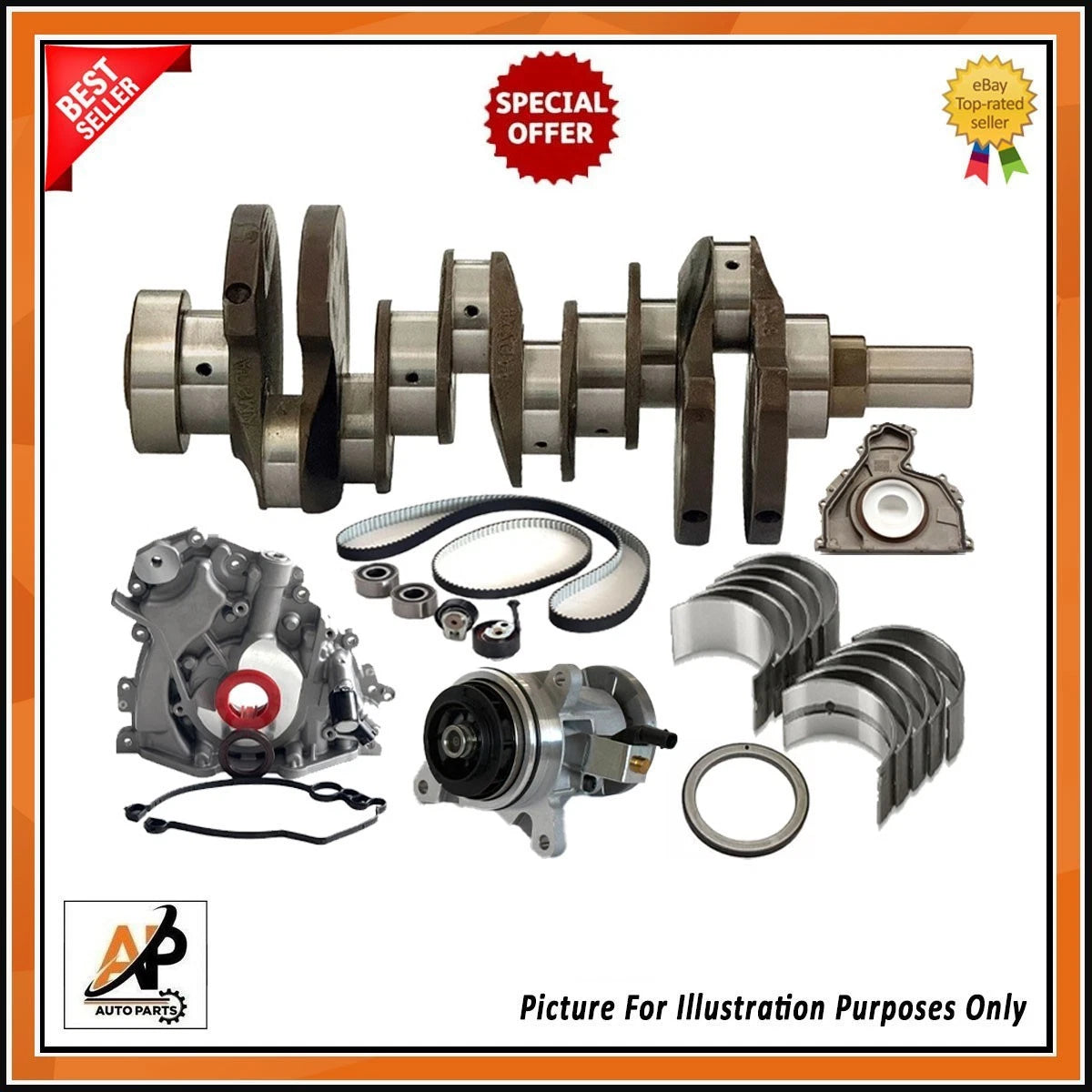 Crankshaft and Engine Rebuild Kit Replacement for Jaguar Land Rover 3.0D (2010–2016)