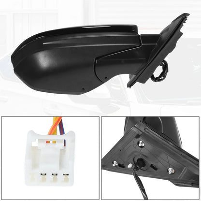 3 Pin Right Side Exterior Door Mirror Assembly Black for Honda Civic (2016-2021)