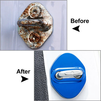 Blue Car Door Lock Protective Covers for Honda, Toyota, Mazda, Hyundai