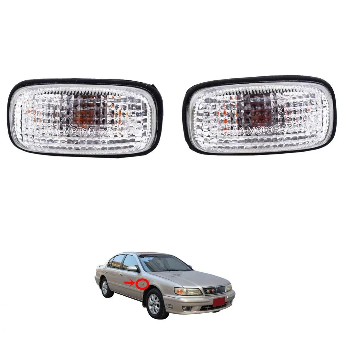 Pair Side Marker Light Fits Nissan Cefiro Maxima 30J Infinity A32 1994-1998 D10