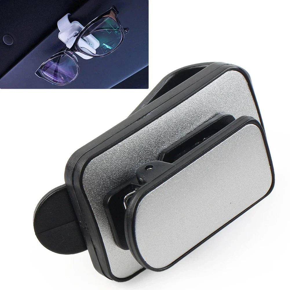 Sun Visor Clip Holder for Car - Fit Glasses, Sunglasses, Eyeglass Cards - Black