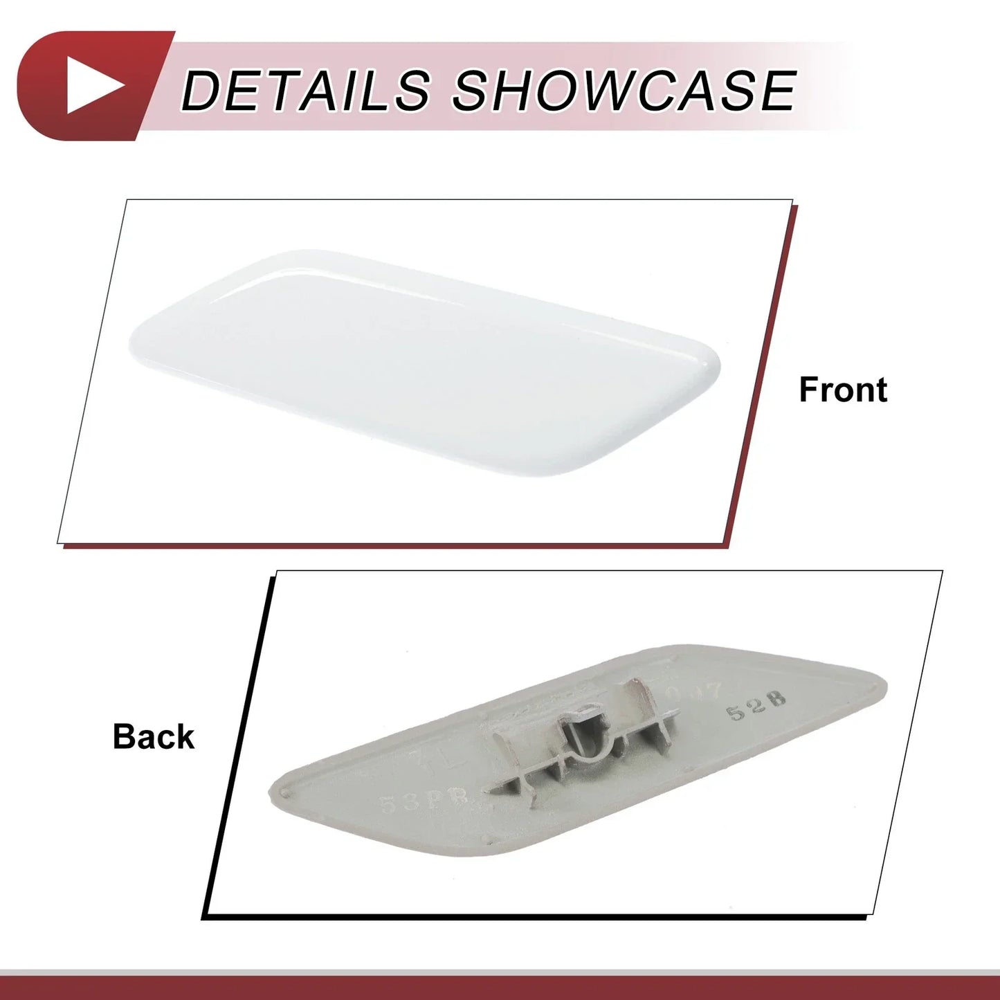 Front Left Washer Nozzle Cover for Honda CR-V 2015-2017 - White 1 x Cap