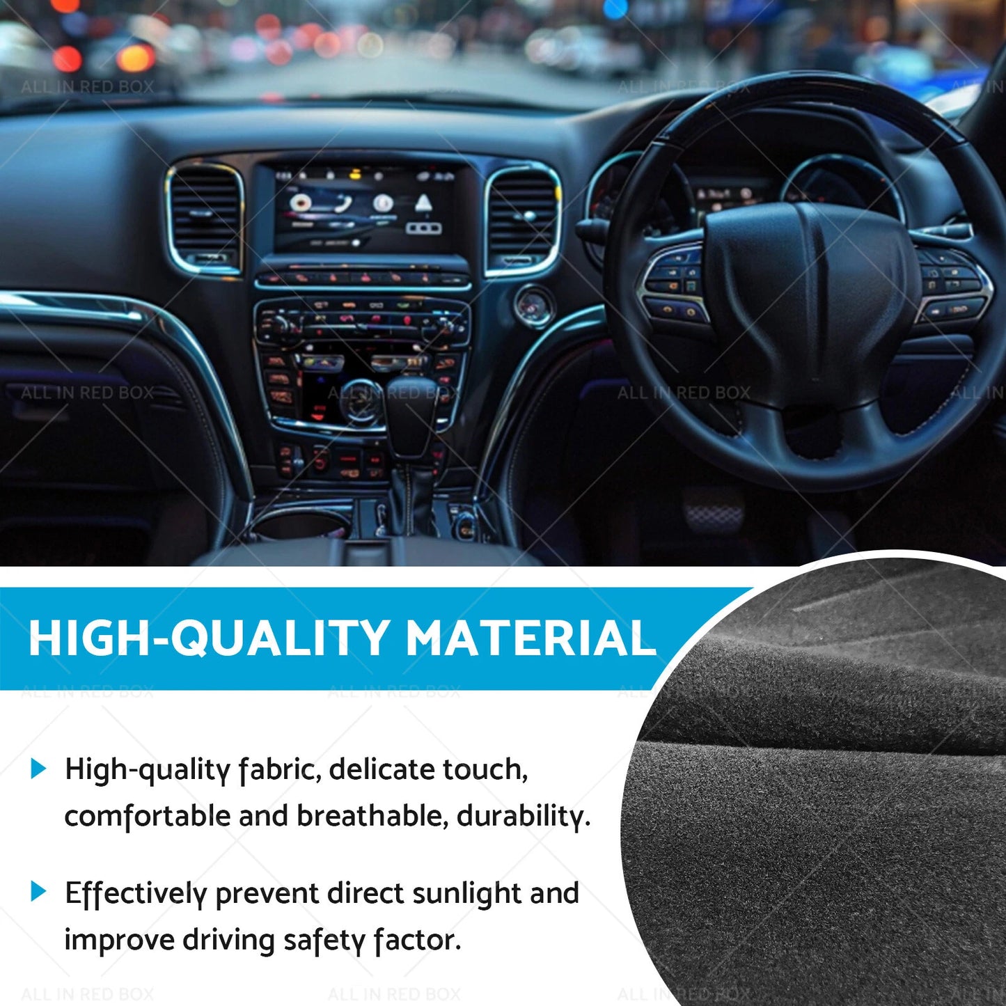 Black Dashboard Cover for Chrysler 300C LE SRT (2005-2012)